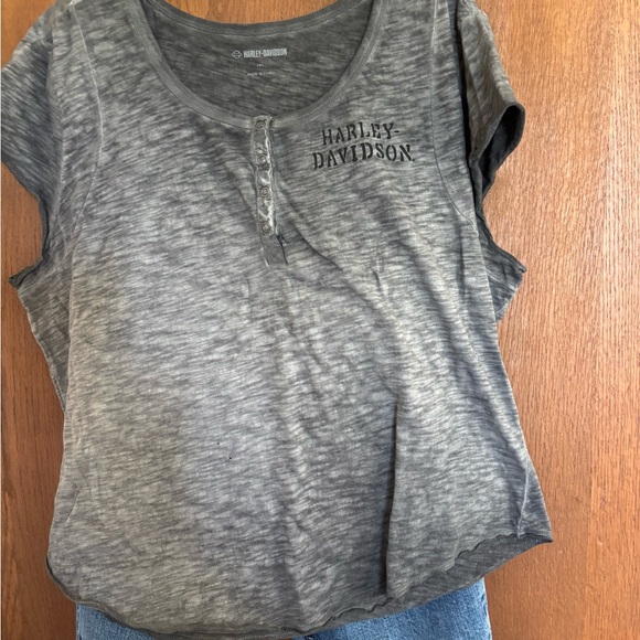 Harley-Davidson Gray T-Shirt and Blue Jeans Set - Picture 8 of 10